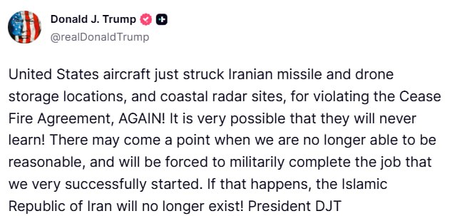 Trumpas apie Iraną:

Gali ateiti momentas, kai nebegalėsime būti protingi ir būs...