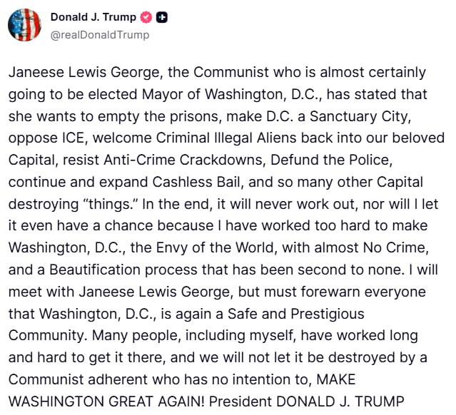 Trumpas:

Janeese Lewis George, komunistė, kuri beveik neabejotinai bus išrinkta...