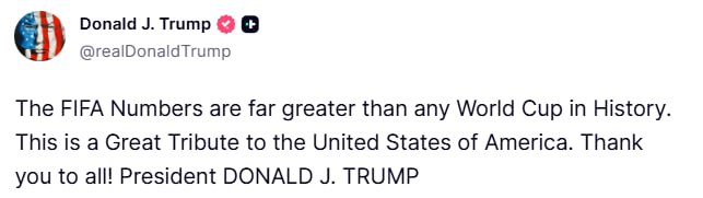 Trumpas:

FIFA skaičiai yra daug didesni nei bet kurio pasaulio čempionato istor...
