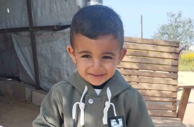 Rayanas Abu al-Ajeenas, 3 metų palestinietis berniukas, žuvo nuo Izraelio šūvių...