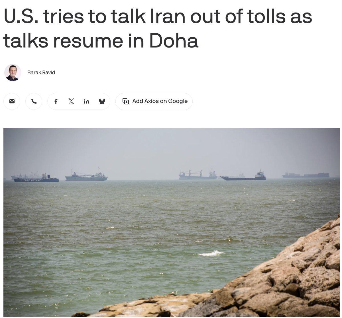 JAV bando atkalbėti Iraną nuo mokesčių už Hormuzo sąsiaurį, atnaujinus derybas D...