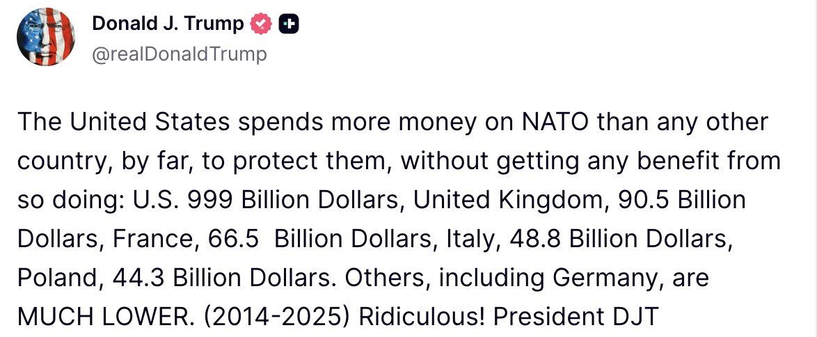 Trumpas:

Jungtinės Valstijos išleidžia NATO daugiau pinigų nei bet kuri kita ša...