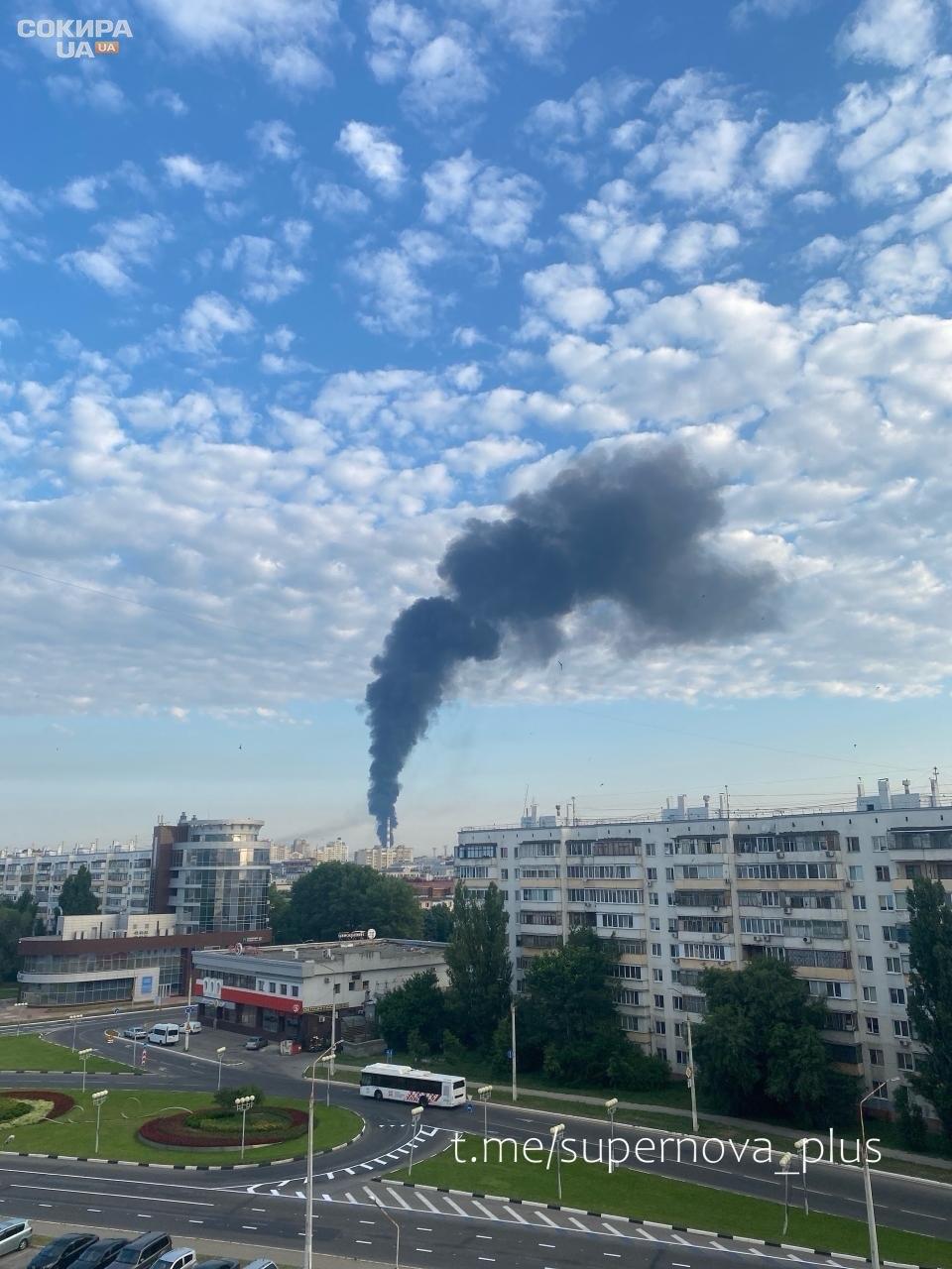 Dar šiek tiek kadrų iš Belgorodo, kuriame po atakos į vietinę šiluminę elektrinę...