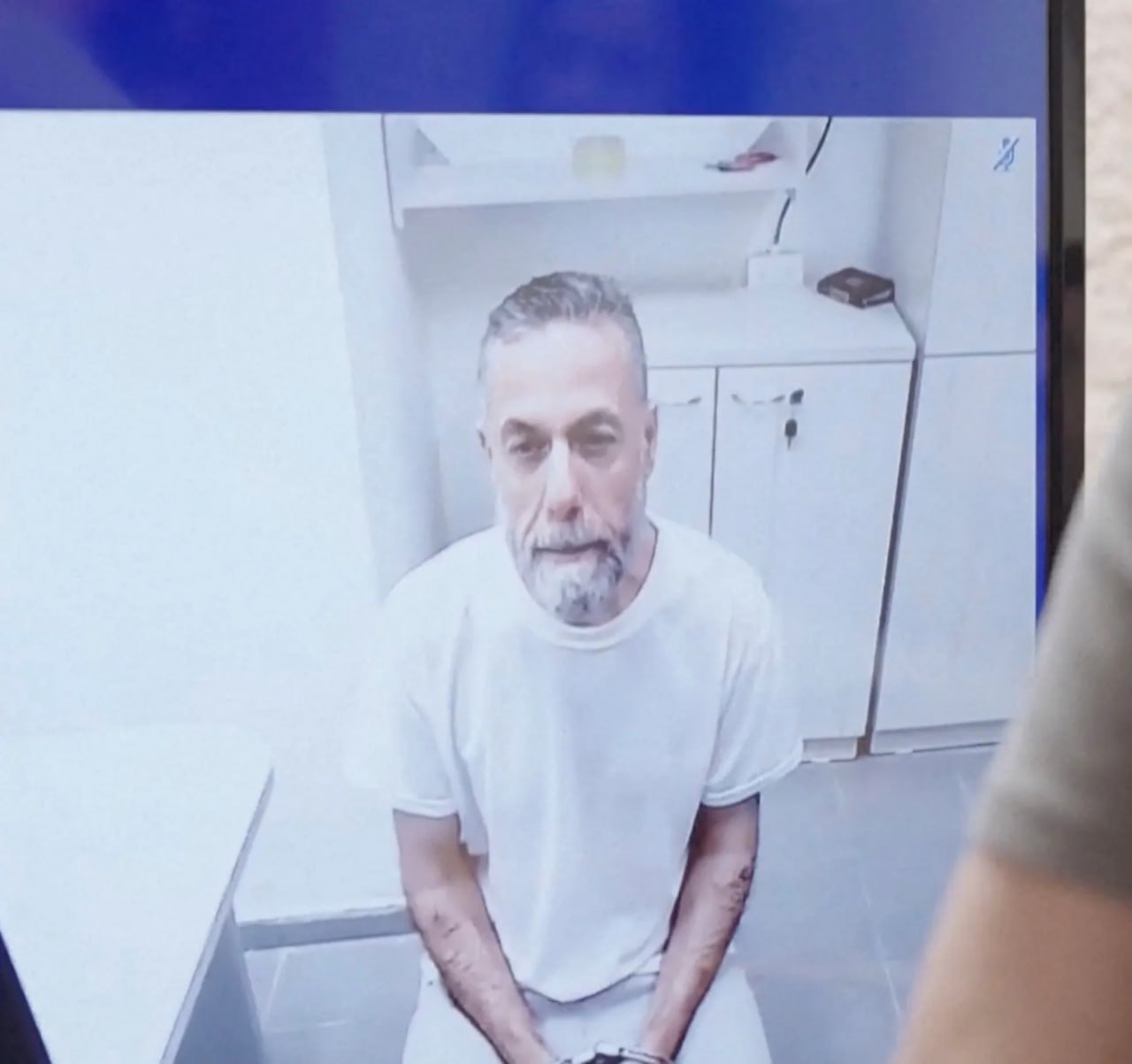 Palestinietis gydytojas Hussamas Abu Safiya, Izraelio sulaikytas 18 mėnesių po r...