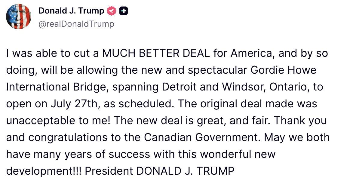 Trumpas:
Man pavyko sudaryti DAUG GERESNĮ susitarimą Amerikai ir taip leisime n...