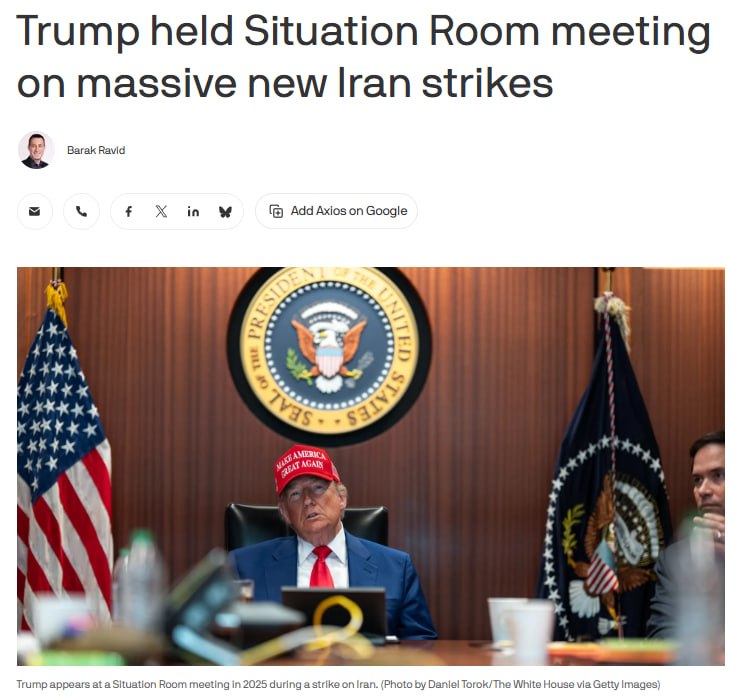 Prezidentas Trumpas antradienį surengė posėdį Situacijų kambaryje, kad aptartų p...