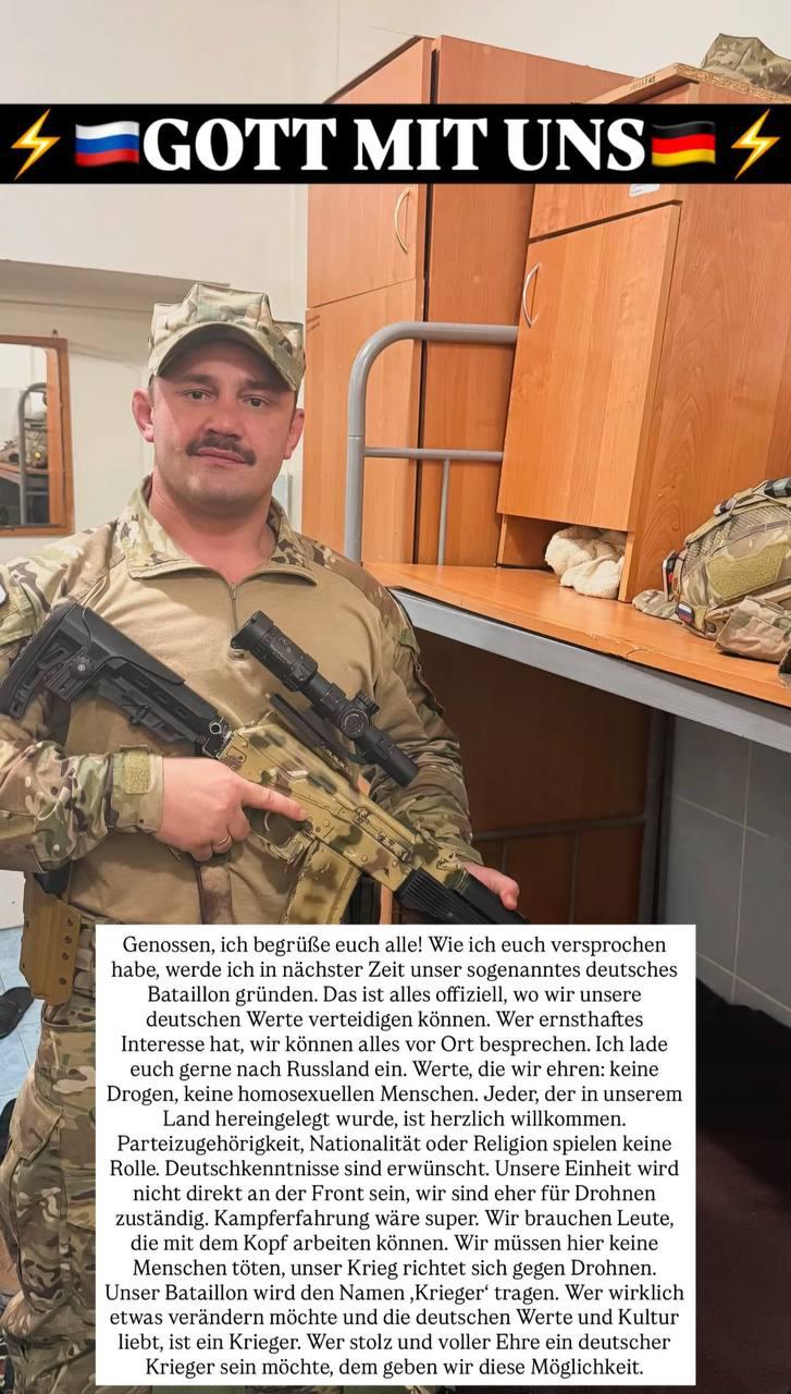 Kadyrovo bendražygis nori sukurti „vokiečių batalioną“ Rusijos armijoje – su Ver...