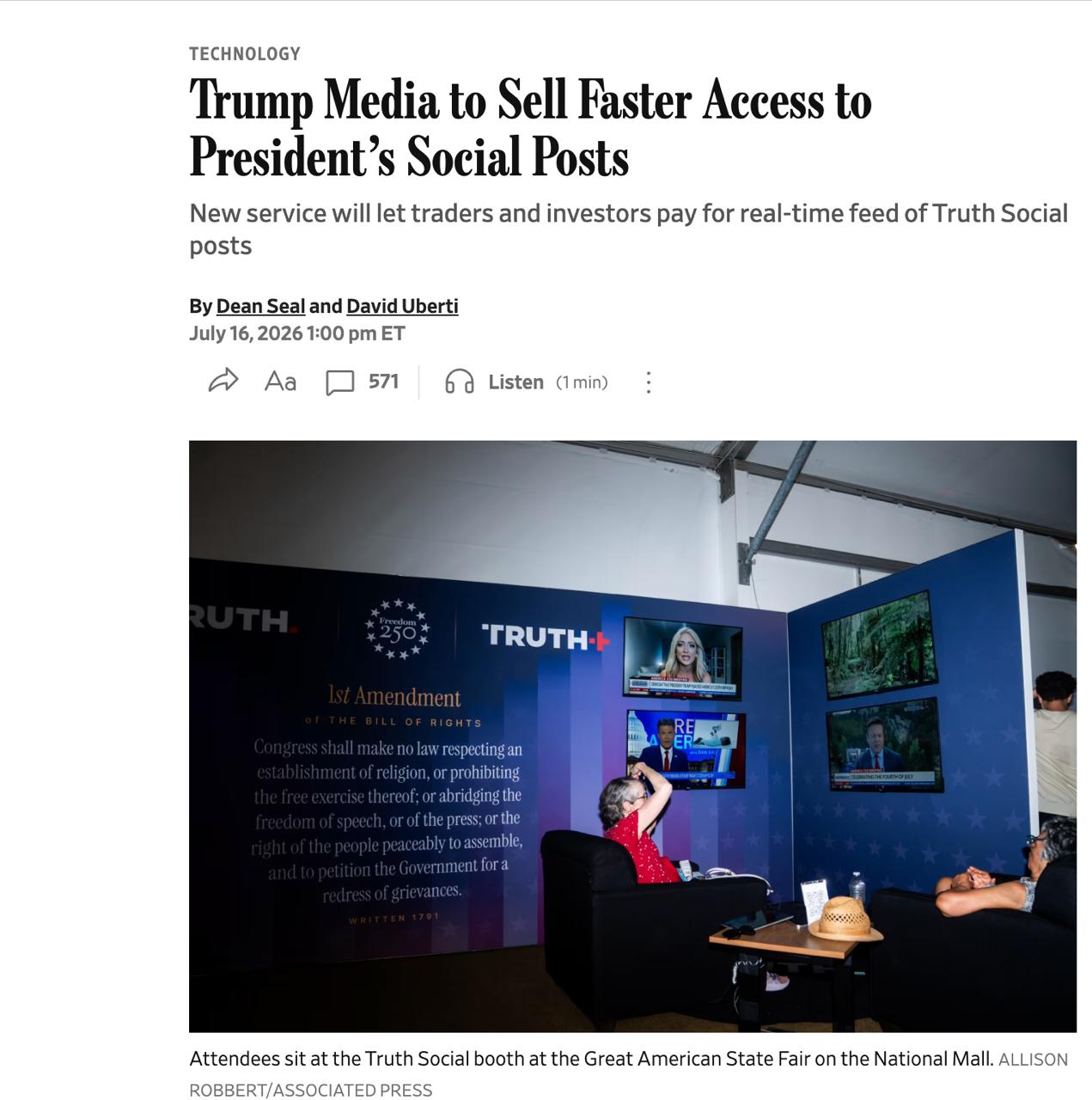 Trumpas sugalvojo, kaip monetizuoti savo įrašus

JAV prezidentas įves mokamą iša...