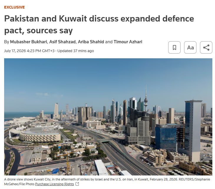 Pakistanas ir Kuveitas pradėjo preliminarias derybas dėl gynybos partnerystės pl...