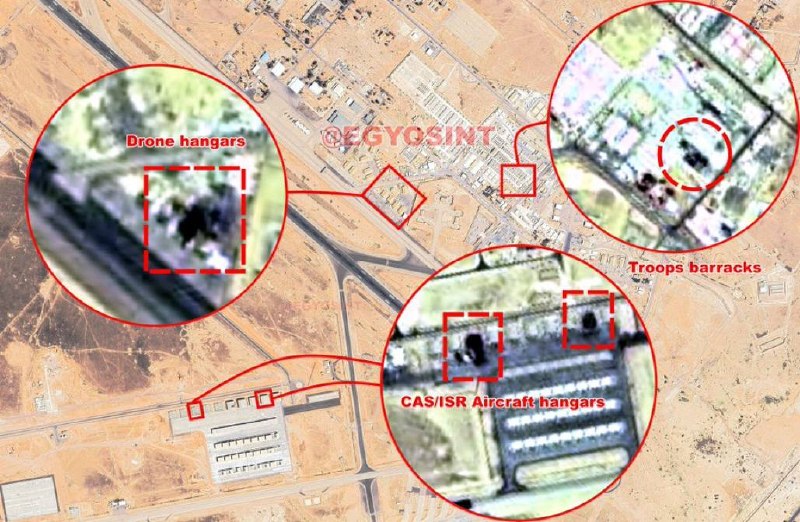 Palydovinės nuotraukos iš Jordanijos Muwaffaq al-Salti oro bazės rodo, kad Irana...